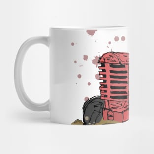 Abandoned red tractor watercolor sketch Mug